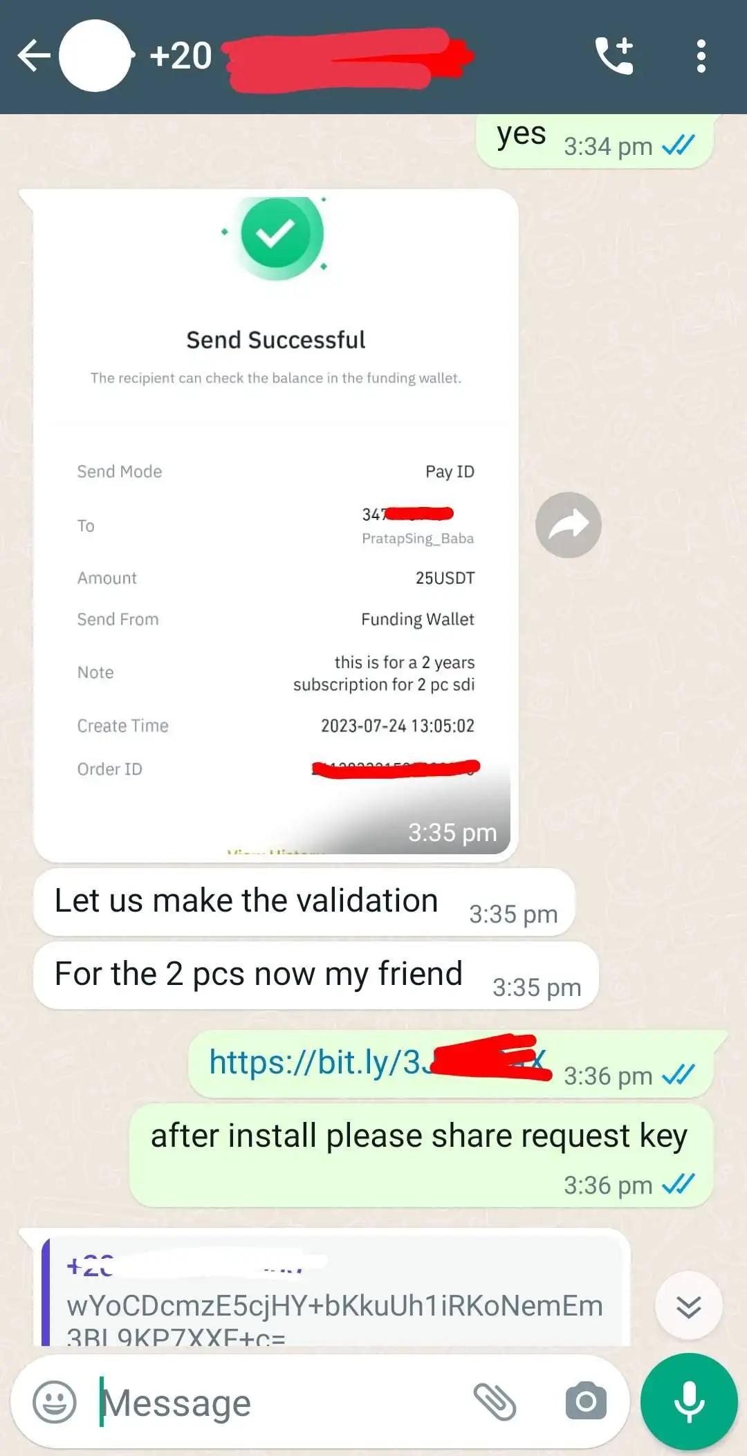 BotMaster customer payment proof screenshot 3