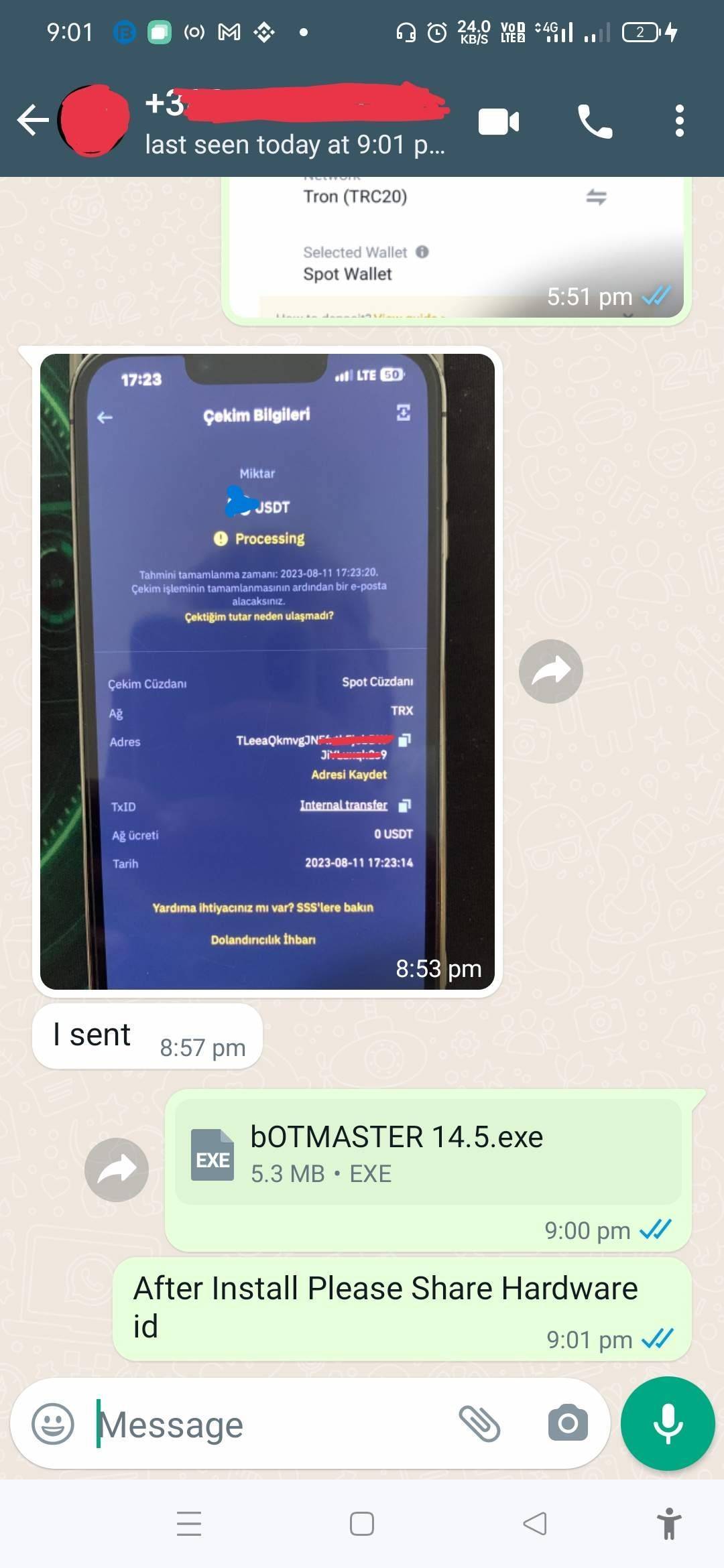 BotMaster customer payment proof screenshot 8