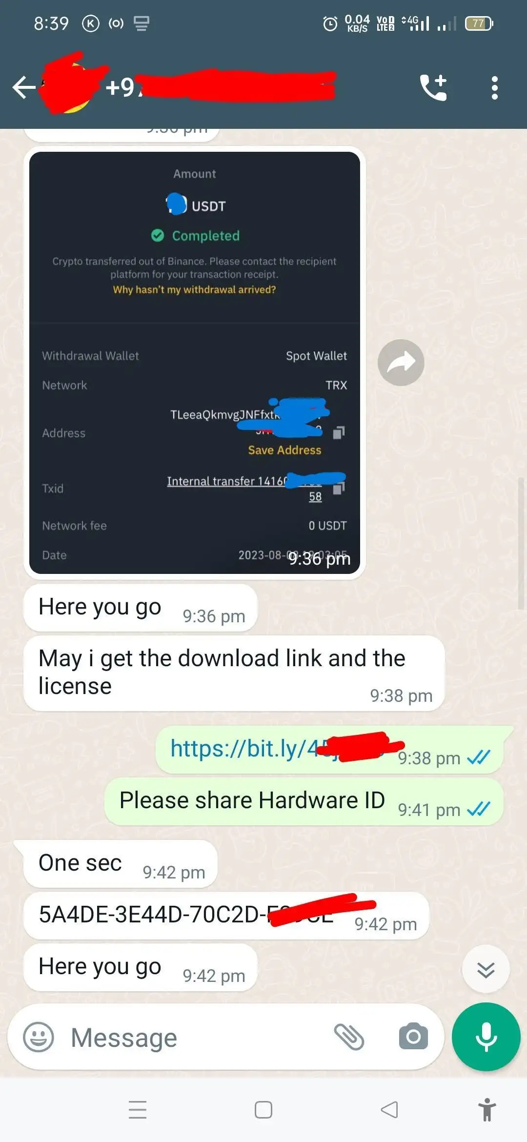 BotMaster customer payment proof screenshot 7
